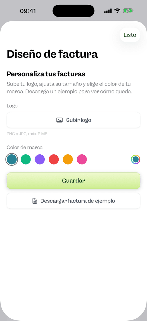 Diseña tu factura