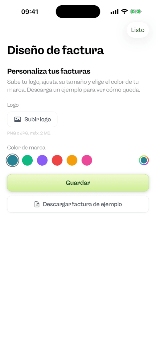 Diseña tu factura